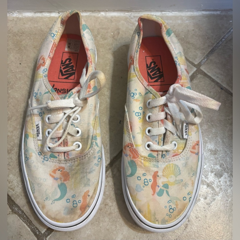 RARE Vans x Disney Little Mermaid Authentic Sneakers Limited Edition Women's 7.5